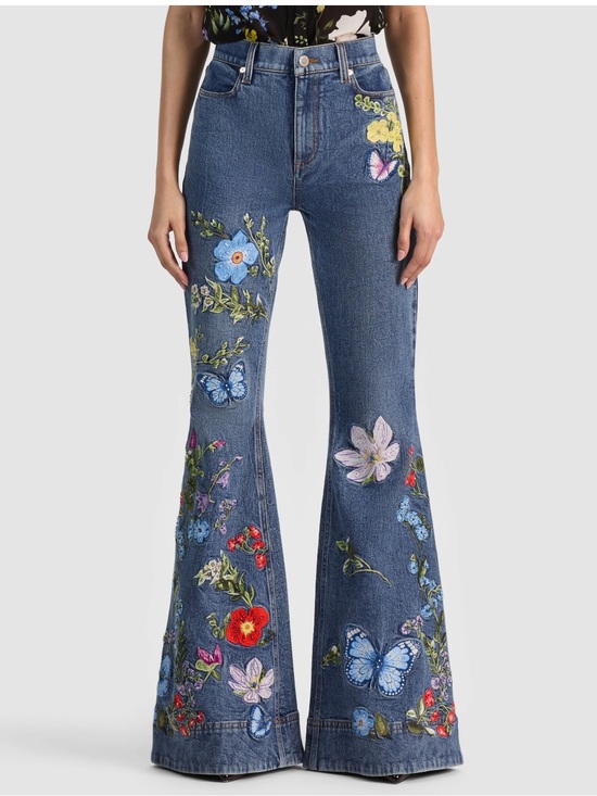 Alice + Olivia Denim - Alice & Olivia BEAUTIFUL EMBROIDERED JEAN 29 NWT